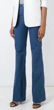 Tory Burch Harbor High Rise Flare Chino Pants! Size 28