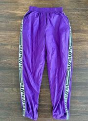 Purple Retro Windbreaker Pants