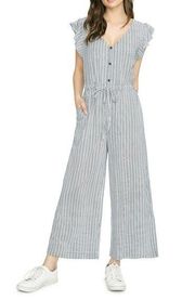 Sanctuary Mica Wide Leg Jumpsuit - Stripes - Blue Multi/Eco Stripe/XL