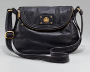 Marc by Marc Jacobs Totally Turnlock Natasha Leather Crossbody Bag Purse Black