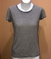 Awake black and white striped tee