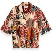 Scotch & Soda Sunray Viscose Printed Hawaiian Shirt Top