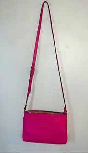 NANETTE LEPORE Women’s Pink Pebbled Leather Crossbody Bag NEW