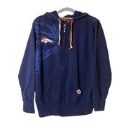 NFL Team Apparel Denver Broncos NFL Women's Full Zip Up Hoodie Sz S (PTP 19")