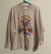 SIMPLY SOUTHERN Happy Mind Happy Life Sweatshirt Large L Butterfly Rainbow