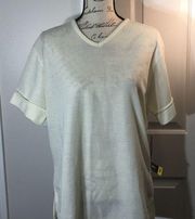 611-Sag Harbor small NWT off white shirt