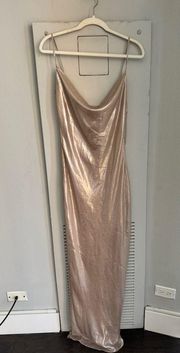 HOUSE OF CB Leia Low Back Shimmer Gown M
