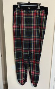 Plaid & Black Work Pants -