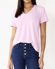 Nine West Essential Lilac Short Sleeve V-Neck Basic Stretchy T-Shirt Top 2XL NEW