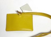 14th & Union yellow leather card ID holder NWT