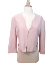 Vintage  Cropped Pink Zip Jacket