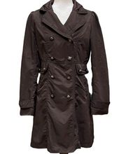Romeo & Juliet Couture knee-length lightweight fall brown trench coat / L / NWOT