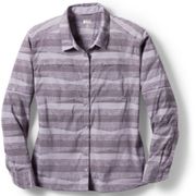 NWT REI Women's Sahara L/S Pattern Shirt TEXTURED STRIPE LAVENDER AURA