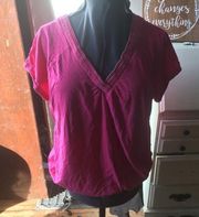 Lane Bryant 18/20 fun & flirty jeweled v-neck top