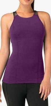 Beyond Yoga Slick Racerback Athletic Tank | Plum Purple/Gunmetal Metallic | M