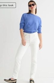 J. Crew Tall 9” Slim Straight Jean in White Wash Size 28 Tall New BQ306