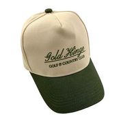 Gold Hinge - Golf Country Club Hat in Green and Beige