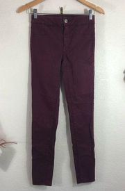 American Eagle  extreme legging burgundy sateen