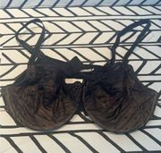 Chantelle black balconette bra in 36DDD