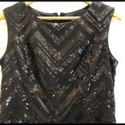 Black Sequin Cocktail Dress size 4 by Ellen Tracy