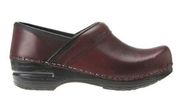 Dansko Burgundy Leather Clogs