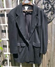 Vintage Moda Int. Black Wool Coat L / XL