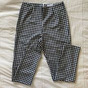 gingham high rise pants