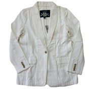 NWT J.Crew Long Parke Blazer in White Denim Jean Jacket 4