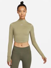 NWT NIKE One Lux Mock Neck Crop Top