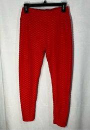 New Mix Candy Red Scrunch Leggings Size S/M