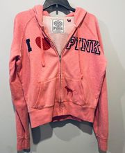 PINK - Victoria's Secret Vintage PINK ZIP-Up Hoodie