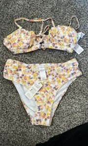 NWT High Waisted Floral Bikini