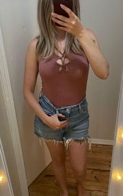 Dusty Rose Bodysuit from PacSun