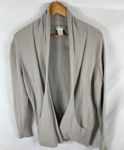 Rachel Zoe Grey Open Cardigan Sweater Size Medium