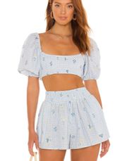 Key West Top And Shorts In Polly Gingham