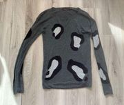 The Limited XS Gray Leopard Sweater