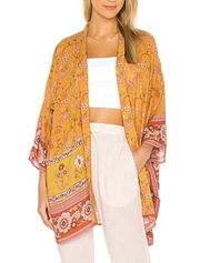 Free People x Spell And The Gypsy Portobello Road Kimono Short Floral Yellow