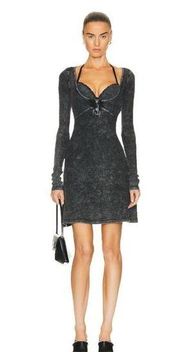 Diesel Branette Long Sleeve Mini Dress in Black