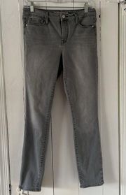 Athleta Women's Size 8 Sculptek Grey Wash Skinny Jeans Stretch Cotton Blend