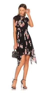 NEW Ulla Johnson Luisa Silk-Georgette Dress in Noir