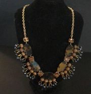 INC beaded rhine stone blingy necklace