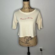 Mate the Label Womens size XS White Cropped Top Organic Cotton Somebodys Darling