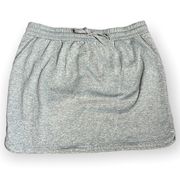 Maurices Gray Fleece Elastic Drawstring Comfy Casual Mini Skirt