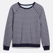 Draper James Women’s Multi Gingham Natalie 100% Cotton Sweatshirt Size : XS