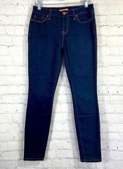 Tommy Hilfiger Skinny Jeans 2R Dark Wash Solid 30Wx29.5L Low Rise Denim EUC Y2K
