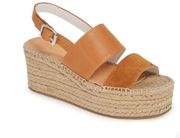 Rag & Bone 261960 Womens Edie Espadrille Platform‎ Sandal Tobacco Size 9.5