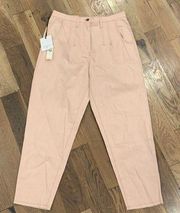 Anthropologie New Beatrice Italia Tessuto Pleated Light Pink Blush Jeans Size 31