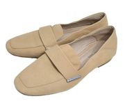 Gianni Bini Beige Leather Office Loafers Size 5.5