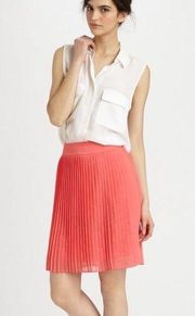 Alice + Olivia coral pleated skirt