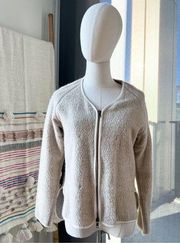 Billy Reid Oatmeal Cotton Alpaca Blend Zip Up Jacket Women’s Size XS